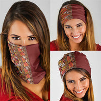 Hawaiian Tribal Elements Hibiscus Neck Gaiter Red Pattern - Polynesian Pride