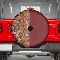Hawaiian Tribal Elements Hibiscus Spare Tire Cover Red Pattern - Polynesian Pride