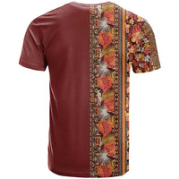 Hawaiian Tribal Elements Hibiscus T Shirt Red Pattern - Polynesian Pride