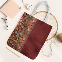 Hawaiian Tribal Elements Hibiscus Tote Bag Red Pattern - Polynesian Pride