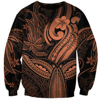 Polynesia Sweatshirt Whale Tale and Polynesian Sunset Plumeria Gold LT9 Unisex Gold - Polynesian Pride