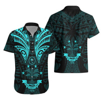 FSM Chuuk States Hawaiian Shirt Micronesia Vintage Polynesian Tribal Aqua Version LT9 - Polynesian Pride