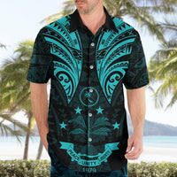 FSM Chuuk States Hawaiian Shirt Micronesia Vintage Polynesian Tribal Aqua Version LT9 - Polynesian Pride