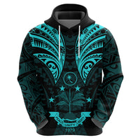 FSM Chuuk States Hoodie Micronesia Vintage Polynesian Tribal Aqua Version LT9 - Polynesian Pride