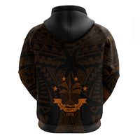 FSM Chuuk States Hoodie Micronesia Vintage Polynesian Tribal Gold Version LT9 - Polynesian Pride