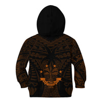 FSM Chuuk States Kid Hoodie Micronesia Vintage Polynesian Tribal Gold Version LT9 - Polynesian Pride