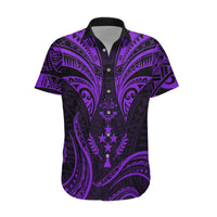 FSM Kosrae States Hawaiian Shirt Micronesia Vintage Polynesian Tribal Purple Version LT9 Purple - Polynesian Pride