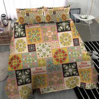 Mele Kalikimaka Hawaii Christmas Bedding Set Melemele Mama Seamless Floral Motif - Polynesian Pride