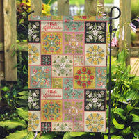 Mele Kalikimaka Hawaii Christmas Garden Flag Melemele Mama Seamless Floral Motif - Polynesian Pride