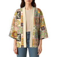 Mele Kalikimaka Hawaii Christmas Kimono Melemele Mama Seamless Floral Motif - Polynesian Pride