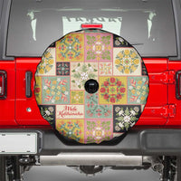 Mele Kalikimaka Hawaii Christmas Spare Tire Cover Melemele Mama Seamless Floral Motif - Polynesian Pride