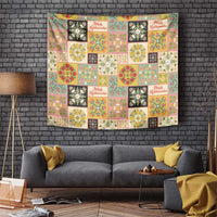 Mele Kalikimaka Hawaii Christmas Tapestry Melemele Mama Seamless Floral Motif - Polynesian Pride