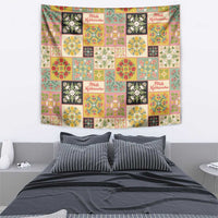 Mele Kalikimaka Hawaii Christmas Tapestry Melemele Mama Seamless Floral Motif - Polynesian Pride