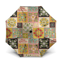 Mele Kalikimaka Hawaii Christmas Umbrella Melemele Mama Seamless Floral Motif - Polynesian Pride
