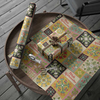 Mele Kalikimaka Hawaii Christmas Wrapping Paper Melemele Mama Seamless Floral Motif - Polynesian Pride