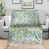 Mele Kalikimaka Hawaii Christmas Blanket Omaomao Seamless Floral Motif - Polynesian Pride