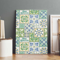 Mele Kalikimaka Hawaii Christmas Canvas Wall Art Omaomao Seamless Floral Motif - Polynesian Pride