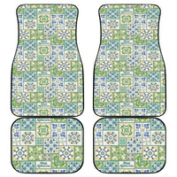 Mele Kalikimaka Hawaii Christmas Car Mats Omaomao Seamless Floral Motif - Polynesian Pride