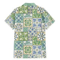 Mele Kalikimaka Hawaii Christmas Family Matching Mermaid Dress and Hawaiian Shirt Omaomao Seamless Floral Motif - Polynesian Pride