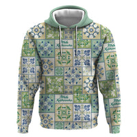 Mele Kalikimaka Hawaii Christmas Hoodie Omaomao Seamless Floral Motif - Polynesian Pride