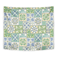 Mele Kalikimaka Hawaii Christmas Tapestry Omaomao Seamless Floral Motif - Polynesian Pride