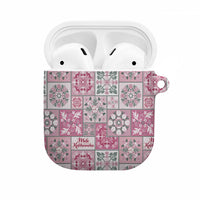 Mele Kalikimaka Hawaii Christmas AirPods Case Akala Seamless Floral Motif LT9 Pink - Polynesian Pride