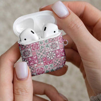 Mele Kalikimaka Hawaii Christmas AirPods Case Akala Seamless Floral Motif LT9 - Polynesian Pride