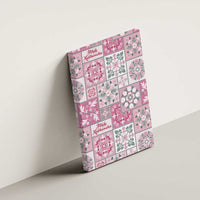 Mele Kalikimaka Hawaii Christmas Canvas Wall Art Akala Seamless Floral Motif - Polynesian Pride