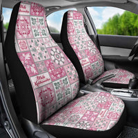 Mele Kalikimaka Hawaii Christmas Car Seat Cover Akala Seamless Floral Motif - Polynesian Pride