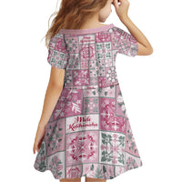 Mele Kalikimaka Hawaii Christmas Family Matching Short Sleeve Bodycon Dress and Hawaiian Shirt Akala Seamless Floral Motif - Polynesian Pride