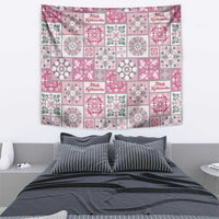 Mele Kalikimaka Hawaii Christmas Tapestry Akala Seamless Floral Motif - Polynesian Pride