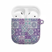 Mele Kalikimaka Hawaii Christmas AirPods Case Poni Seamless Floral Motif LT9 Purple - Polynesian Pride