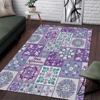Mele Kalikimaka Hawaii Christmas Area Rug Poni Seamless Floral Motif - Polynesian Pride