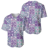 Mele Kalikimaka Hawaii Christmas Baseball Jersey Poni Seamless Floral Motif - Polynesian Pride