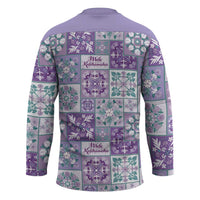 Mele Kalikimaka Hawaii Christmas Hockey Jersey Poni Seamless Floral Motif - Polynesian Pride