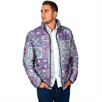 Mele Kalikimaka Hawaii Christmas Padded Jacket Poni Seamless Floral Motif - Polynesian Pride
