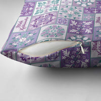 Mele Kalikimaka Hawaii Christmas Pillow Cover Poni Seamless Floral Motif - Polynesian Pride