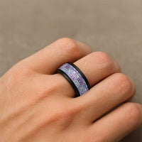 Mele Kalikimaka Hawaii Christmas Spinner Ring Poni Seamless Floral Motif - Polynesian Pride