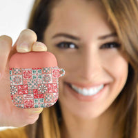 Mele Kalikimaka Hawaii Christmas AirPods Case Ulaula Seamless Floral Motif LT9 - Polynesian Pride