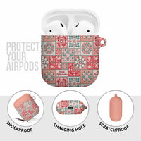 Mele Kalikimaka Hawaii Christmas AirPods Case Ulaula Seamless Floral Motif LT9 - Polynesian Pride