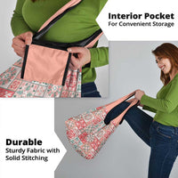 Mele Kalikimaka Hawaii Christmas Grocery Bag Ulaula Seamless Floral Motif - Polynesian Pride