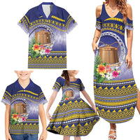 Tokelau Tuluma Family Matching Summer Maxi Dress and Hawaiian Shirt Polynesian Tropical Flowers
