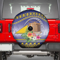 Tokelau Tuluma Spare Tire Cover Polynesian Tropical Flowers