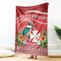 Wallis et Futuna Kingfisher Blanket Polynesian Tropical Flowers LT9 - Polynesian Pride