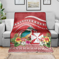 Wallis et Futuna Kingfisher Blanket Polynesian Tropical Flowers LT9 - Polynesian Pride