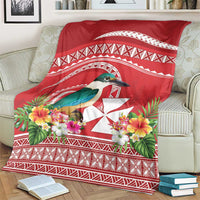 Wallis et Futuna Kingfisher Blanket Polynesian Tropical Flowers LT9 - Polynesian Pride