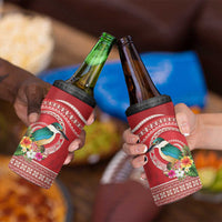 Wallis et Futuna Kingfisher 4 in 1 Can Cooler Tumbler Polynesian Tropical Flowers