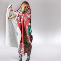 Wallis et Futuna Kingfisher Hooded Blanket Polynesian Tropical Flowers LT9 - Polynesian Pride