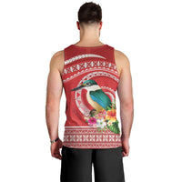 Wallis et Futuna Kingfisher Men Tank Top Polynesian Tropical Flowers LT9 - Polynesian Pride