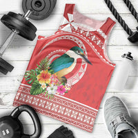 Wallis et Futuna Kingfisher Men Tank Top Polynesian Tropical Flowers LT9 - Polynesian Pride